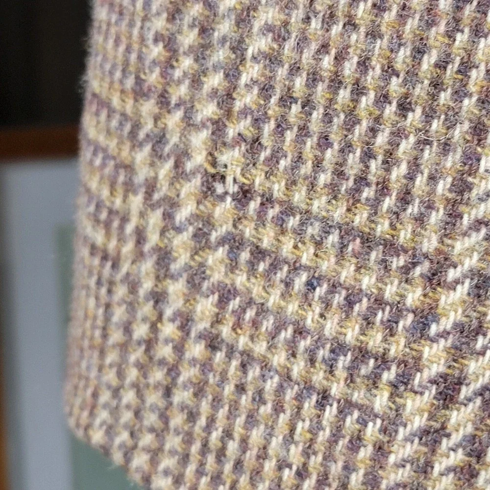 VTG Neiman Marcus Men's Tweed Sport Coat Two Button Brown Wool Plaid‎ Size 42-44